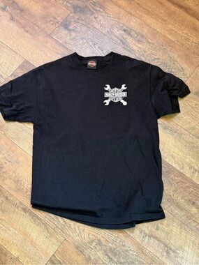 Harley-Davidson Black Short Sleeve Tee with Wrench Logo